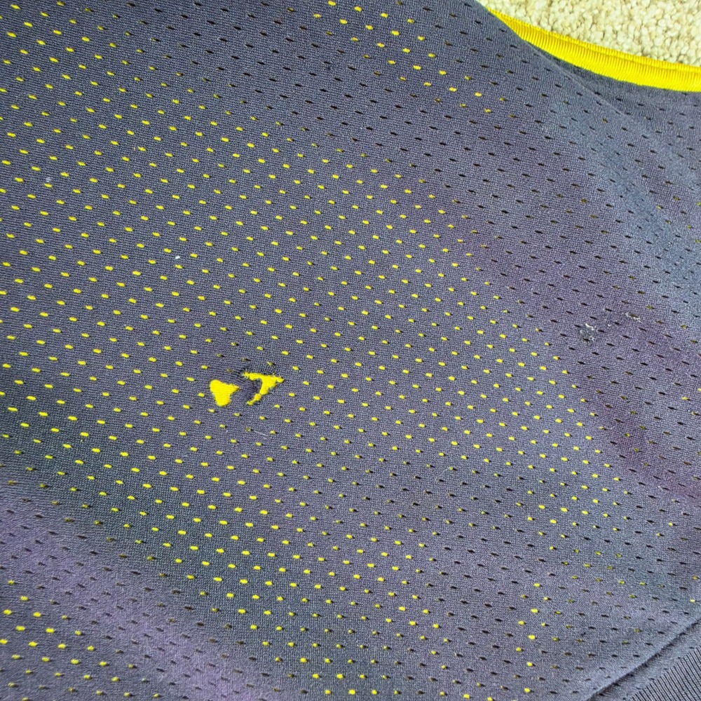 VINTAGE Starter Reversible Basketball Jersey Mens XL Navy Yellow Athletic Casual - Picture 8 of 12